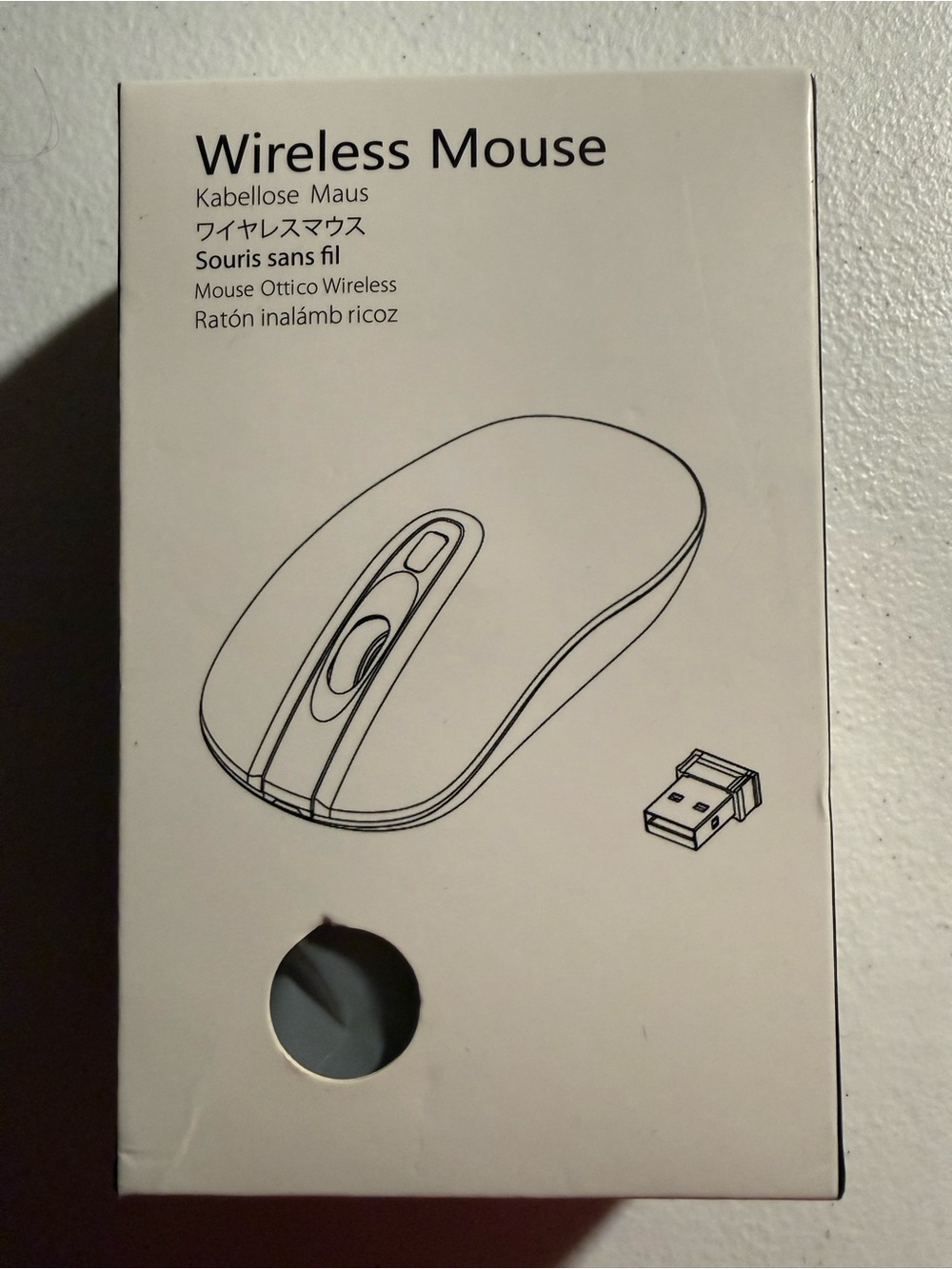 Wireless Mouse - White Compact USB Optical Mouse